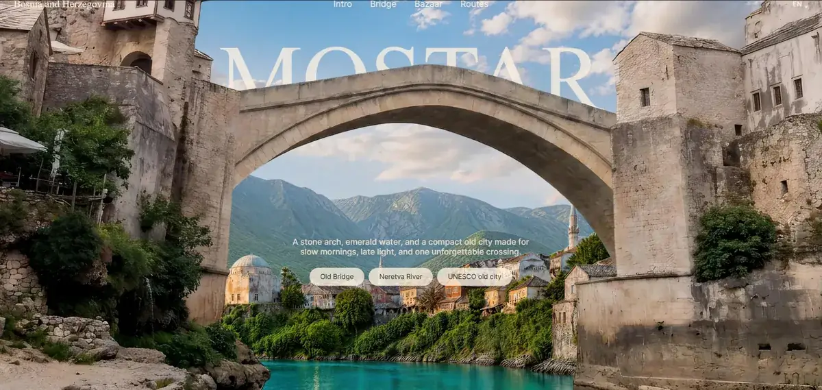 Site-ul Mostar, realizat de MAST Studio