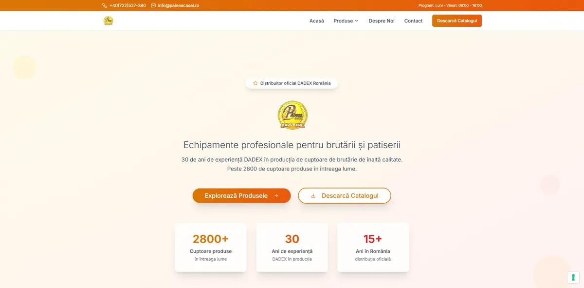 Site-ul Pâinea Casei, realizat de MAST Studio